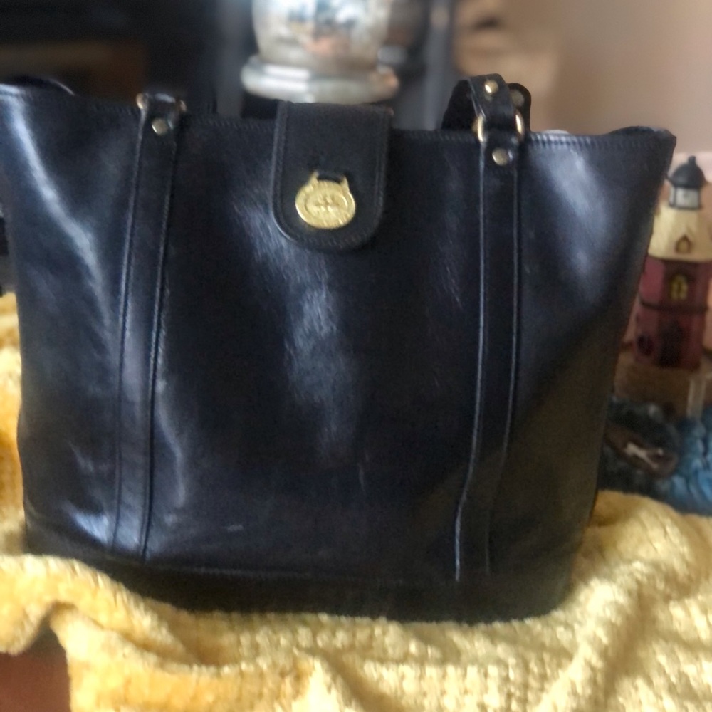 Brahmin Black Leather Shoulder Bag